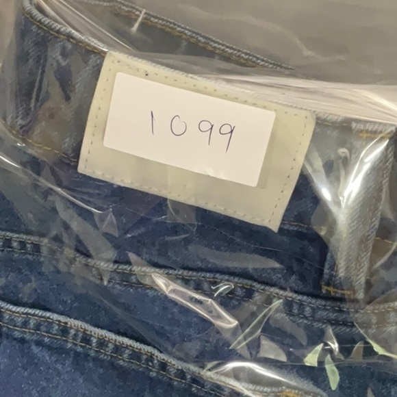 H&M Mini Skirt Womens 2 Distressed Button Fly Blue Denim Raw Hem‎ Retro Grunge - Picture 12 of 12